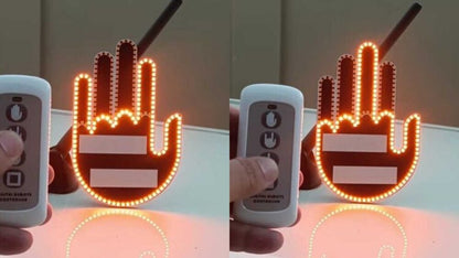 Mano Led Divertida Para Autos